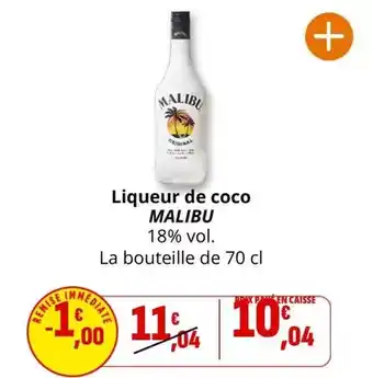 Coccinelle Supermarché Malibu - liqueur de coco offre