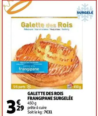 Auchan Galette des rois Frangipane surgelée offre