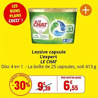 Coccinelle Supermarché Lessive capsule l'expert le chat offre