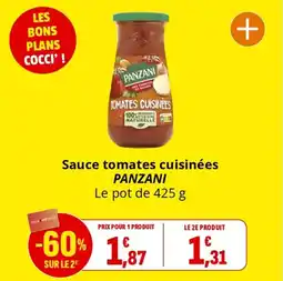 Coccinelle Supermarché Sauce tomates cuisinées panzani offre