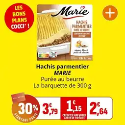 Coccinelle Supermarché Hachis parmentier marie offre