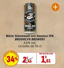 Coccinelle Supermarché Bière stonewall inn session ipa brooklyn brewery offre