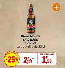 Coccinelle Supermarché Bière blonde la demon offre