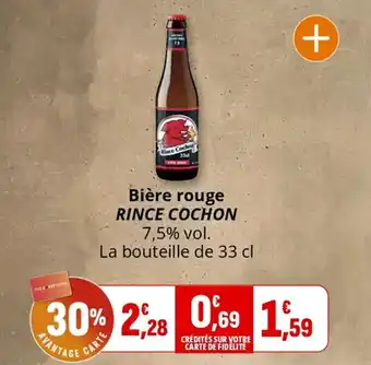 Coccinelle Supermarché Bière rouge rince cochon offre