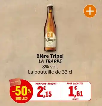 Coccinelle Supermarché Bière tripel la trappe offre