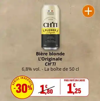 Coccinelle Supermarché Bière blonde l'originale ch’ti offre