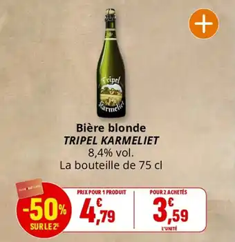 Coccinelle Supermarché Bière blonde tripel karmeliet offre