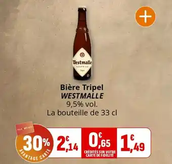 Coccinelle Supermarché Bière tripel westmalle offre