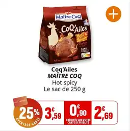 Coccinelle Supermarché Coq'ailes maître coq offre