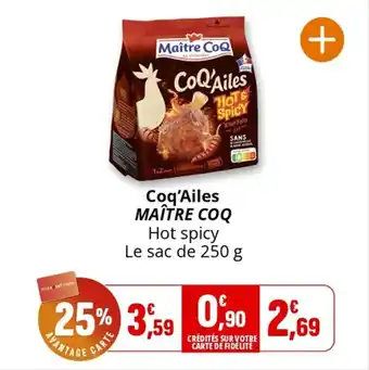 Coccinelle Supermarché Coq'ailes maître coq offre