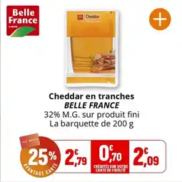 Coccinelle Supermarché Cheddar en tranches belle france offre