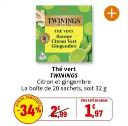 Coccinelle Supermarché Thé vert twinings offre