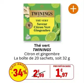 Coccinelle Supermarché Thé vert twinings offre