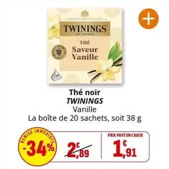 Coccinelle Supermarché Thé noir twinings offre
