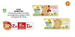 Coccinelle Supermarché Sablé gerblé bio offre