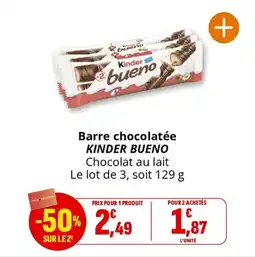 Coccinelle Supermarché Barre chocolatée kinder bueno offre