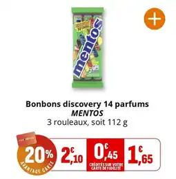 Coccinelle Supermarché Bonbons discovery 14 parfums mentos offre