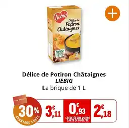 Coccinelle Supermarché Délice de potiron châtaignes liebig offre