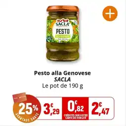 Coccinelle Supermarché Pesto alla genovese sacla offre