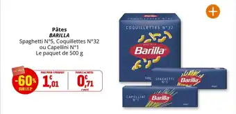 Coccinelle Supermarché Pâtes barilla offre