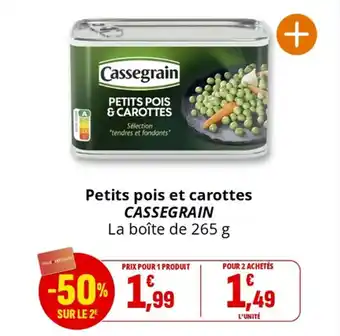 Coccinelle Supermarché Petits pois et carottes cassegrain offre