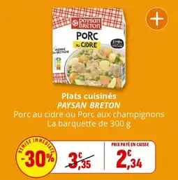 Coccinelle Supermarché Plats cuisinés paysan breton offre