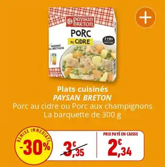 Coccinelle Supermarché Plats cuisinés paysan breton offre