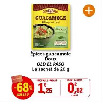 Coccinelle Supermarché Épices guacamole doux old el paso offre