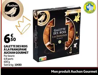 Auchan Galette des rois à la Frangipane Auchan Gourmet offre