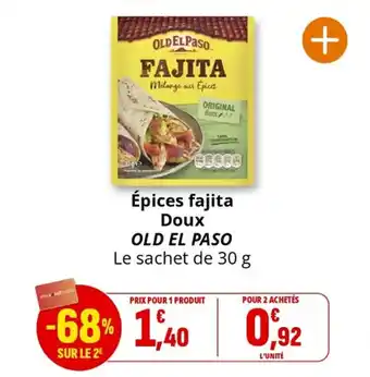 Coccinelle Supermarché Épices fajita doux old el paso offre