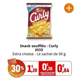 Coccinelle Supermarché Snack soufflés curly vico offre