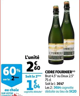 Auchan Cidre fournier offre