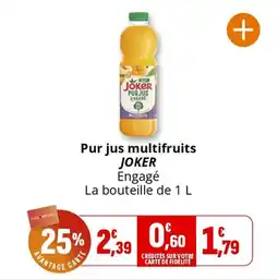 Coccinelle Supermarché Pur jus multifruits joker offre
