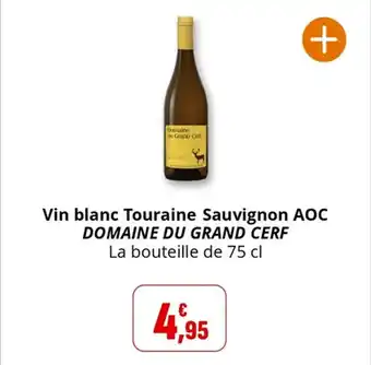 Coccinelle Supermarché Vin blanc touraine sauvignon aoc domaine du grand cerf offre