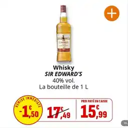 Coccinelle Supermarché Whisky sir edward's offre