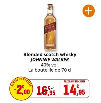 Coccinelle Supermarché Blended scotch whisky johnnie walker offre
