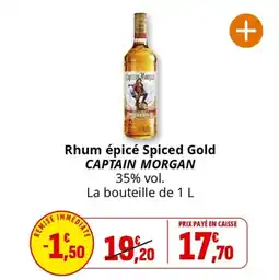 Coccinelle Supermarché Rhum épicé spiced gold captain morgan offre