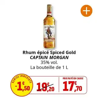 Coccinelle Supermarché Rhum épicé spiced gold captain morgan offre