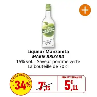 Coccinelle Supermarché Liqueur manzanita marie brizard offre