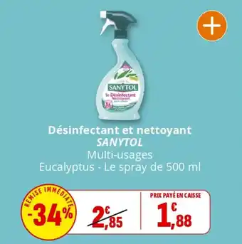 Coccinelle Supermarché Désinfectant et nettoyant sanytol offre