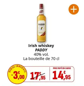 Coccinelle Supermarché Irish whiskey paddy offre