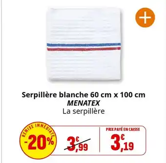 Coccinelle Supermarché Serpillère blanche menatex offre
