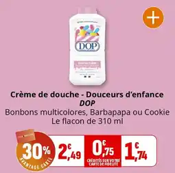 Coccinelle Supermarché Crème de douche douceurs d'enfance dop offre