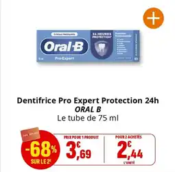 Coccinelle Supermarché Dentifrice pro expert protection 24h oral b offre