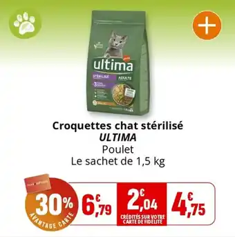 Coccinelle Supermarché Croquettes chat stérilisé ultima offre