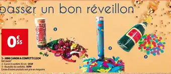Auchan Mini Canon a Confetti 11cm offre