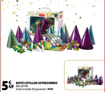 Auchan Boite cotillon 10 Personnes offre