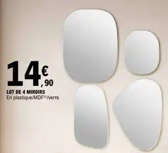 E.Leclerc LOT DE 4 MIROIRS offre