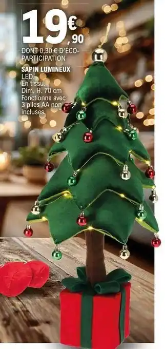 E.Leclerc SAPIN LUMINEUX LED offre