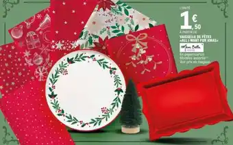 E.Leclerc Vaisselle de fêtes 'All I Want for Xmas' offre